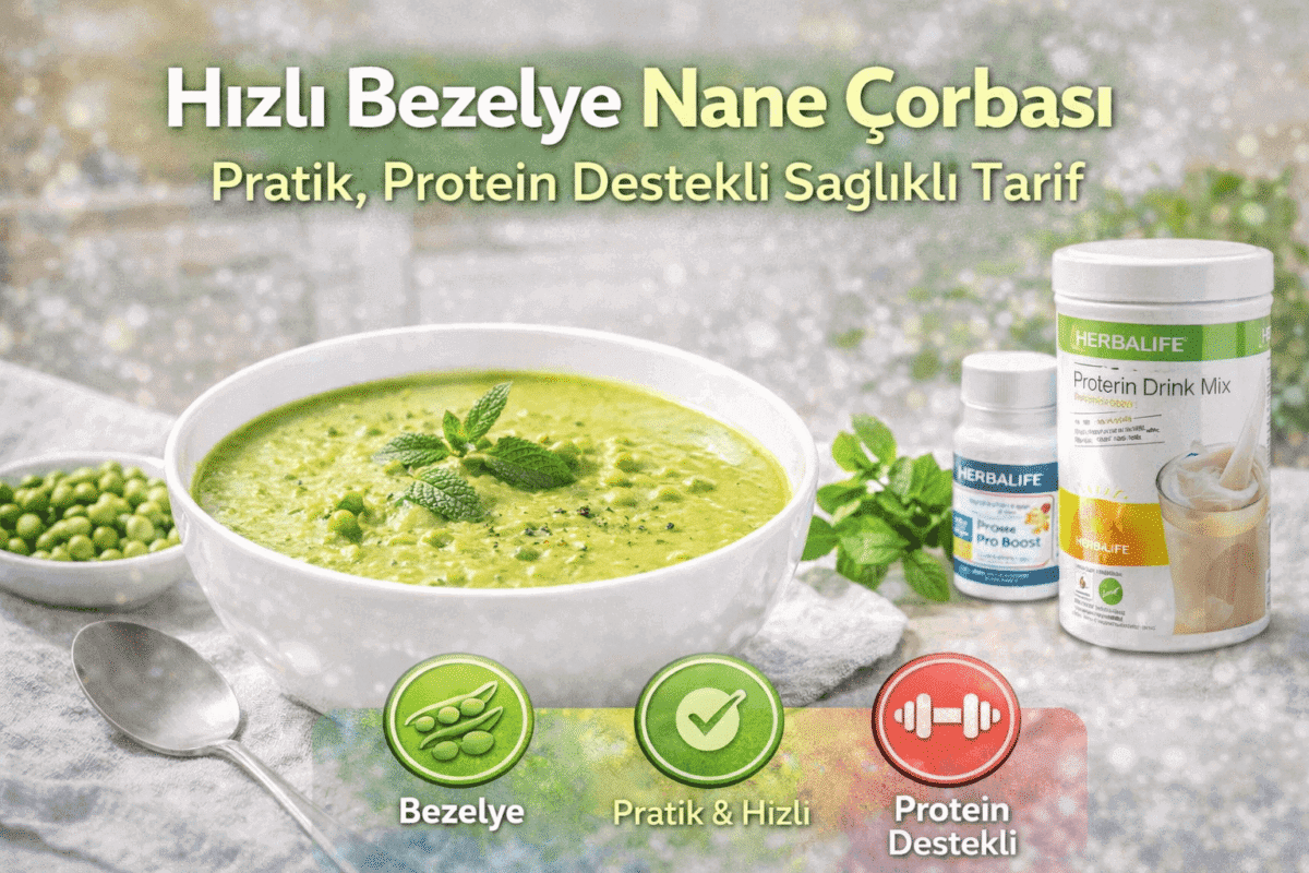Hızlı Bezelye Nane Çorbası Pratik, Protein Destekli Sağlıklı Tarif