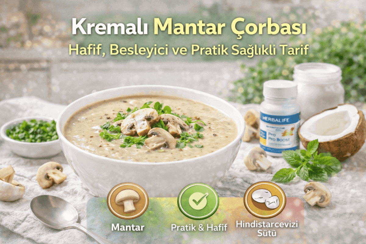 Kremalı Mantar Çorbası Hafif, Besleyici ve Pratik Sağlıklı Tarif