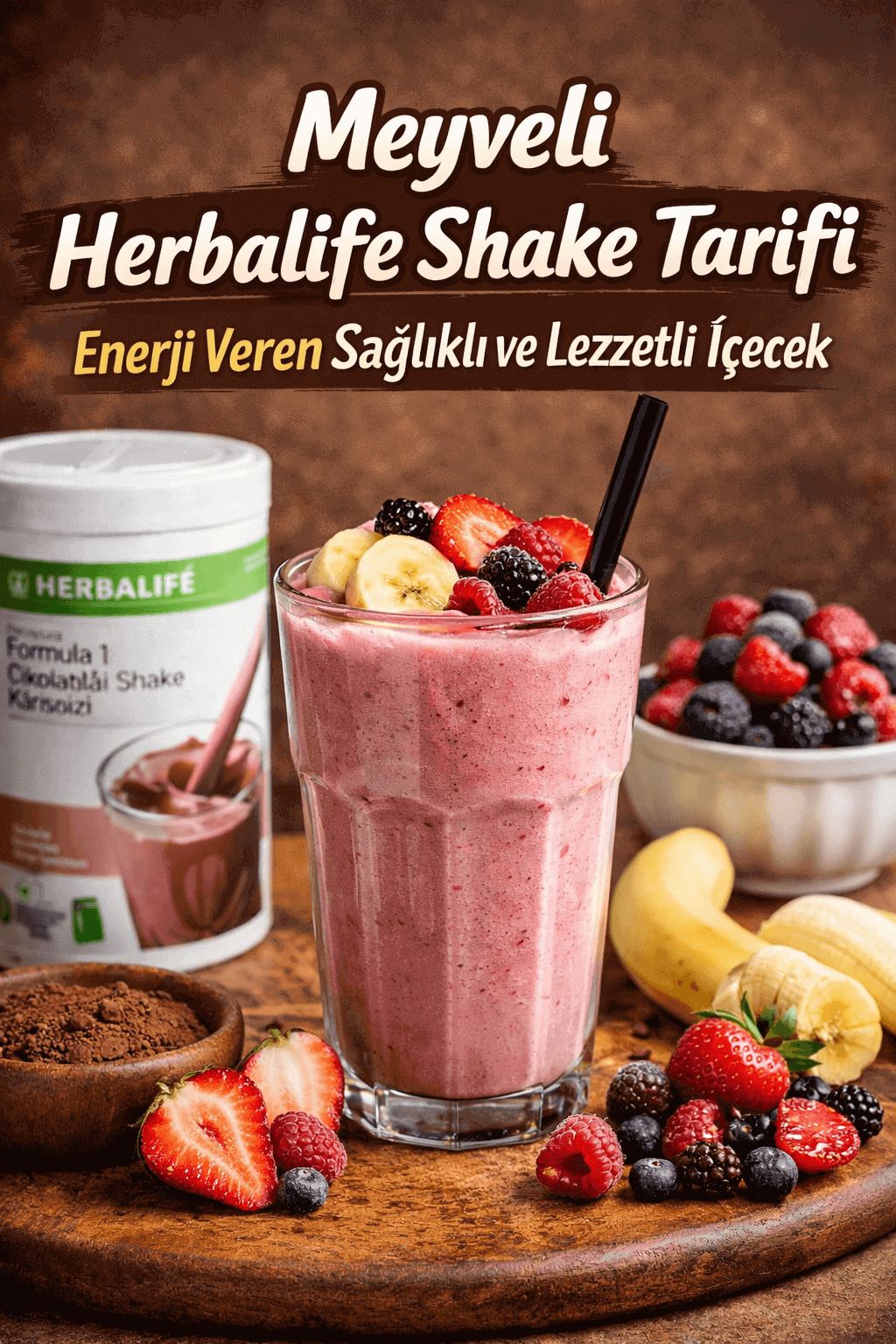 Meyveli Herbalife Shake Tarifi Enerji Veren Sağlıklı Lezzetli İçecek