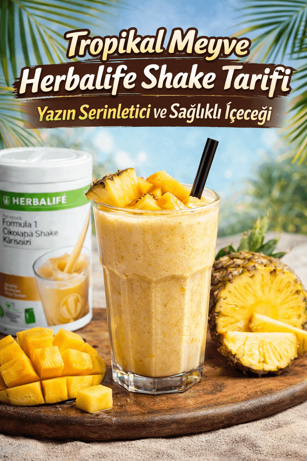 Tropikal Meyve Herbalife Shake Tarifi Yazın Serinletici İçecek