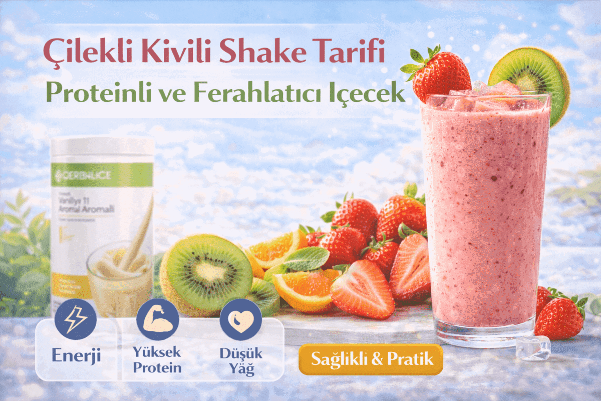 Çilekli Kivili Shake Tarifi | Proteinli ve Ferahlatıcı İçecek