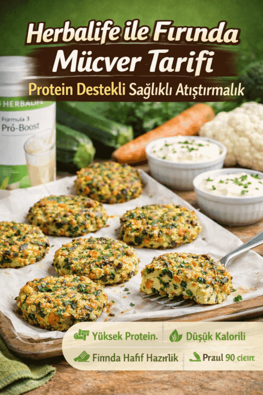 Herbalife Fırında Mücver Tarifi Protein Destekli Sağlıklı Atıştırmalık