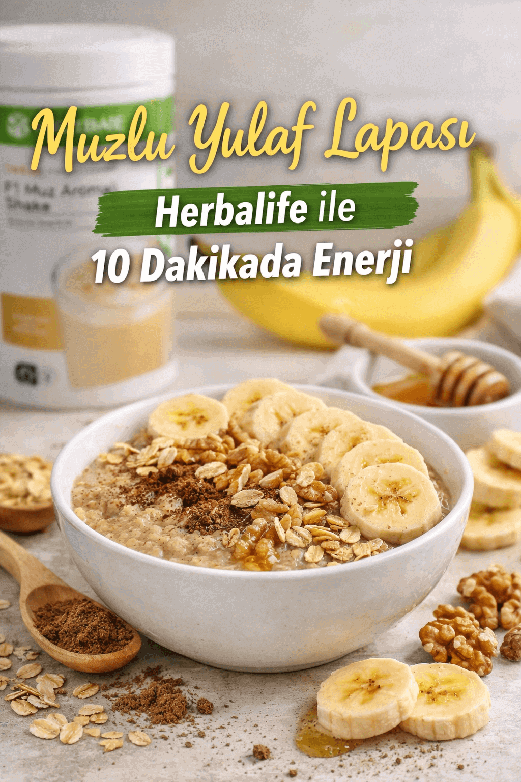Muzlu Yulaf Lapası Herbalife ile 10 Dakikada Enerji