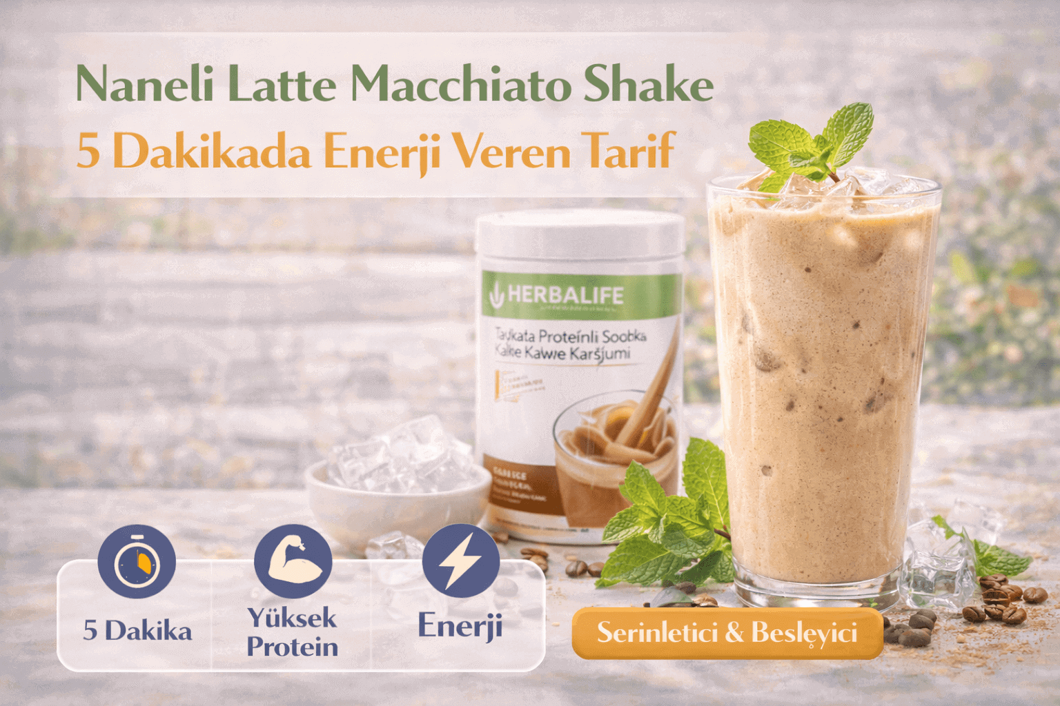 Naneli Latte Macchiato Shake 5 Dakikada Enerji Veren Tarif