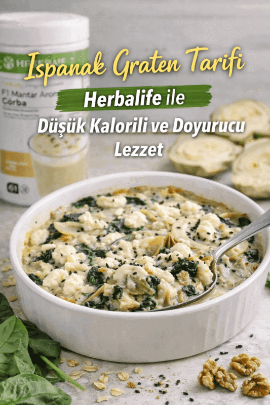 Ispanak Graten Tarifi Herbalife ile Düşük Kalorili Doyurucu Lezzet