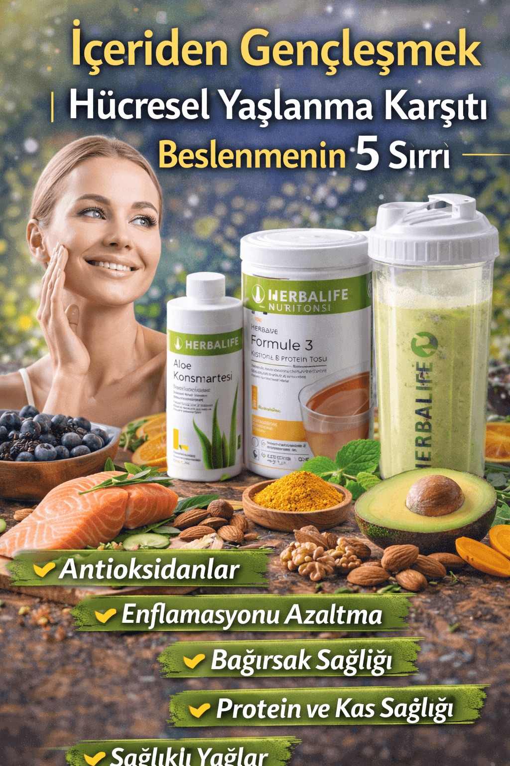 İçeriden Gençleşmek Hücresel Yaşlanma Karşıtı Beslenmenin Sırrı