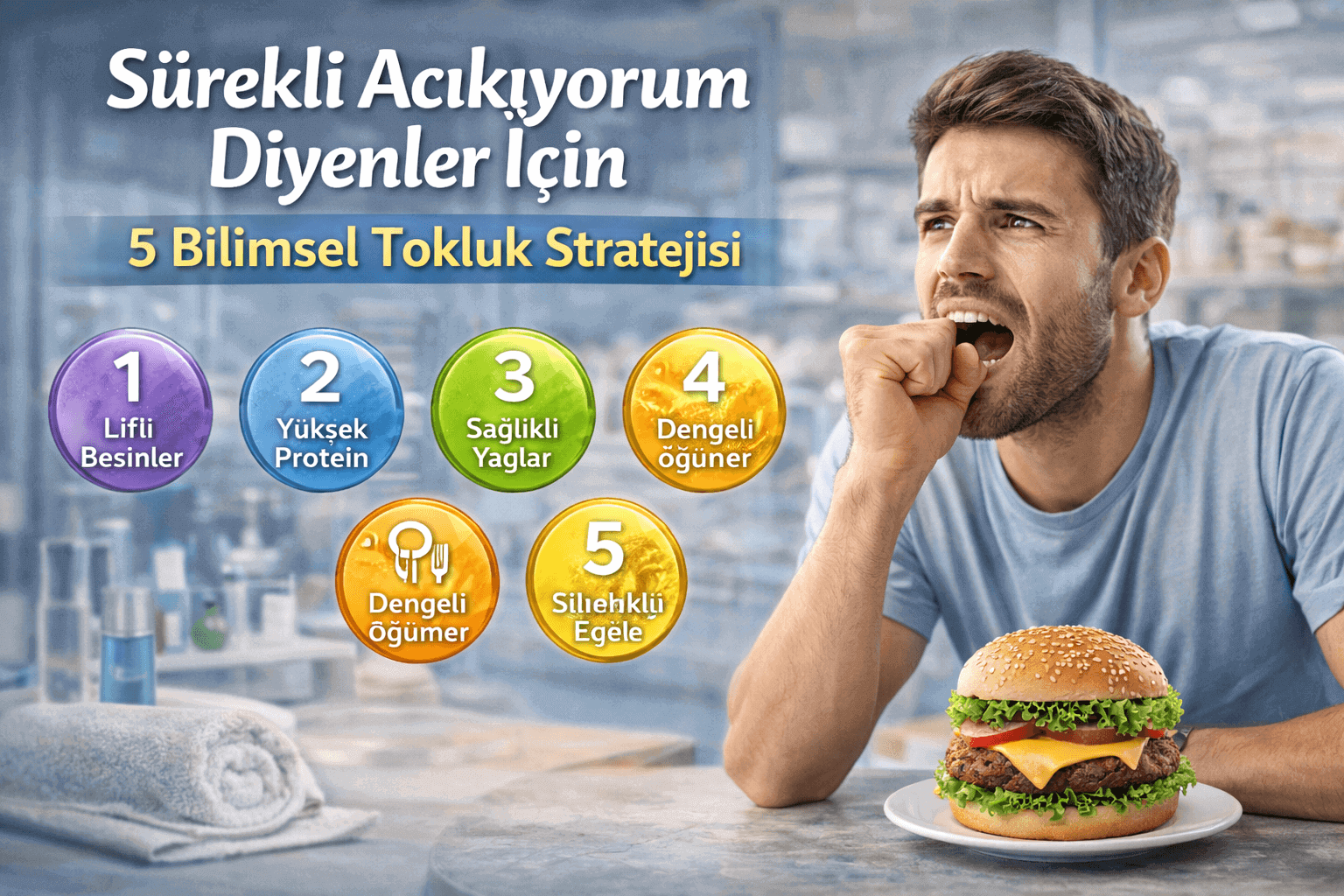 Sürekli Acıkıyorum Diyenler İçin 5 Bilimsel Tokluk Stratejisi